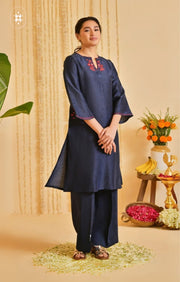 Linen Kurta Set