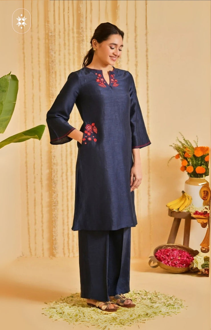 Linen Kurta Set