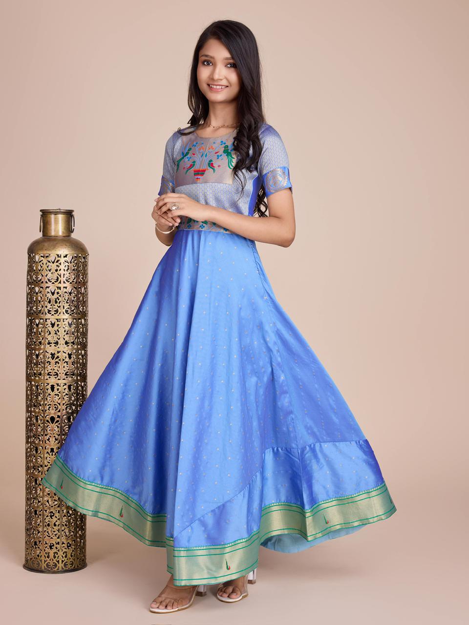 kids’ half-sleeve ethnic dress