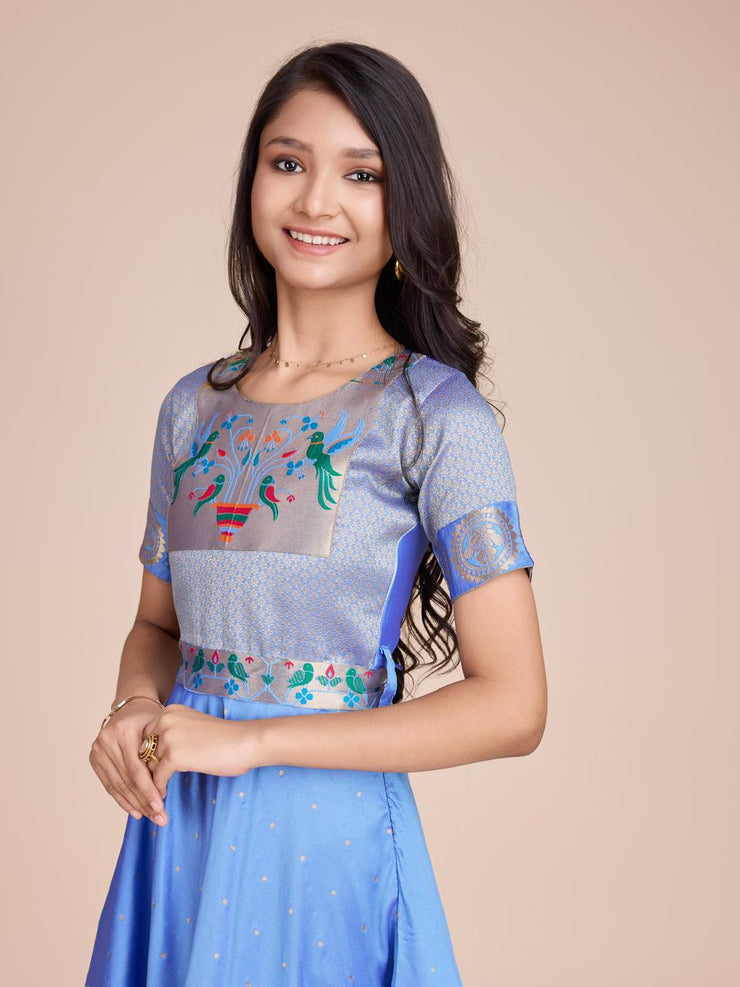 kids’ half-sleeve ethnic dress