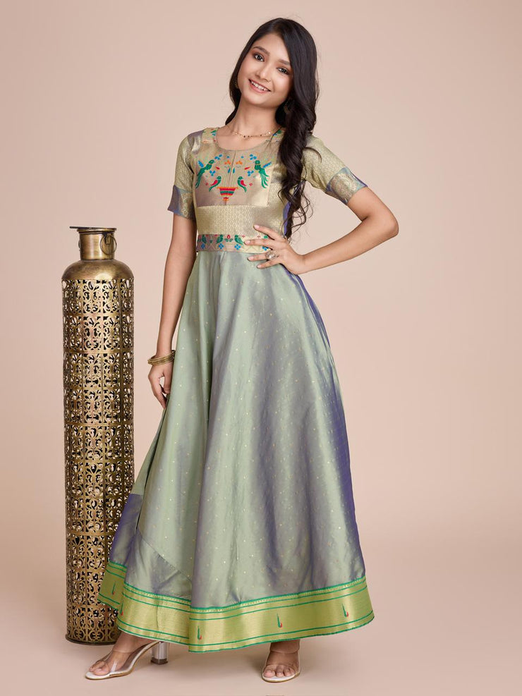 kids’ half-sleeve ethnic dress