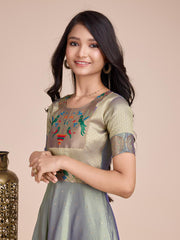 kids’ half-sleeve ethnic dress
