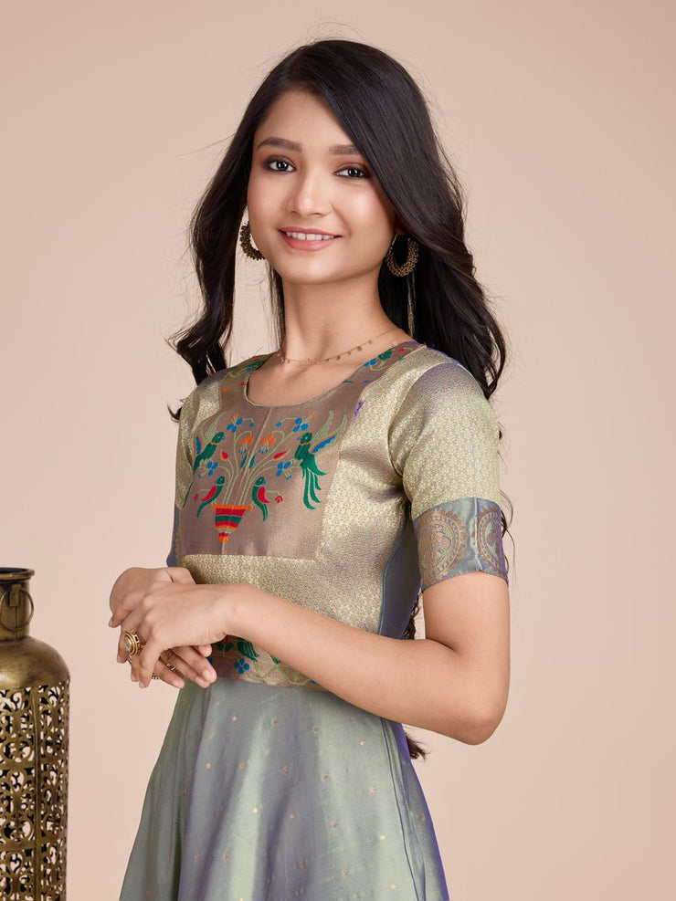 kids’ half-sleeve ethnic dress
