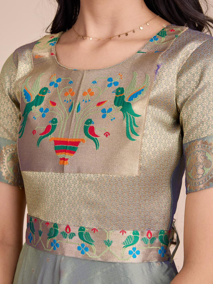 kids’ half-sleeve ethnic dress