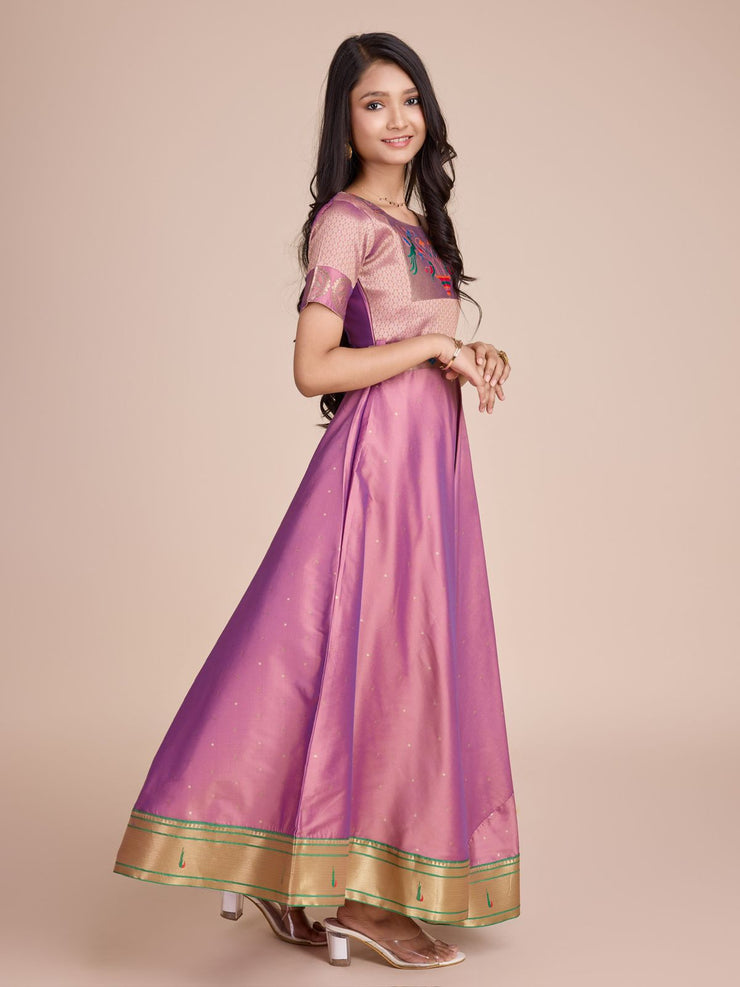 kids’ half-sleeve ethnic dress