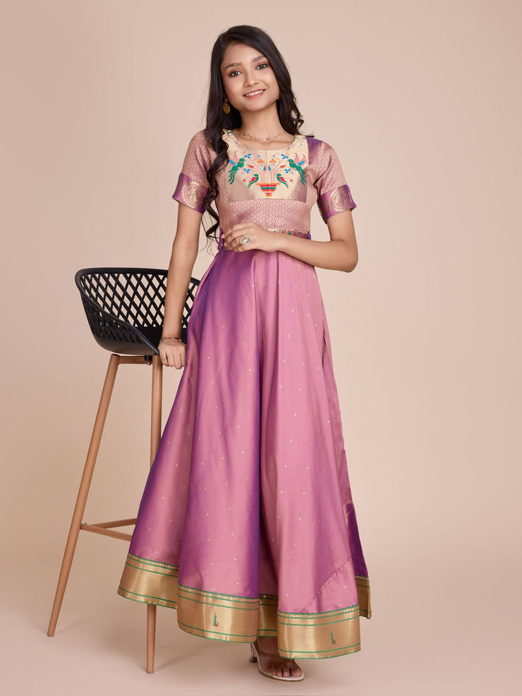 kids’ half-sleeve ethnic dress