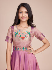kids’ half-sleeve ethnic dress