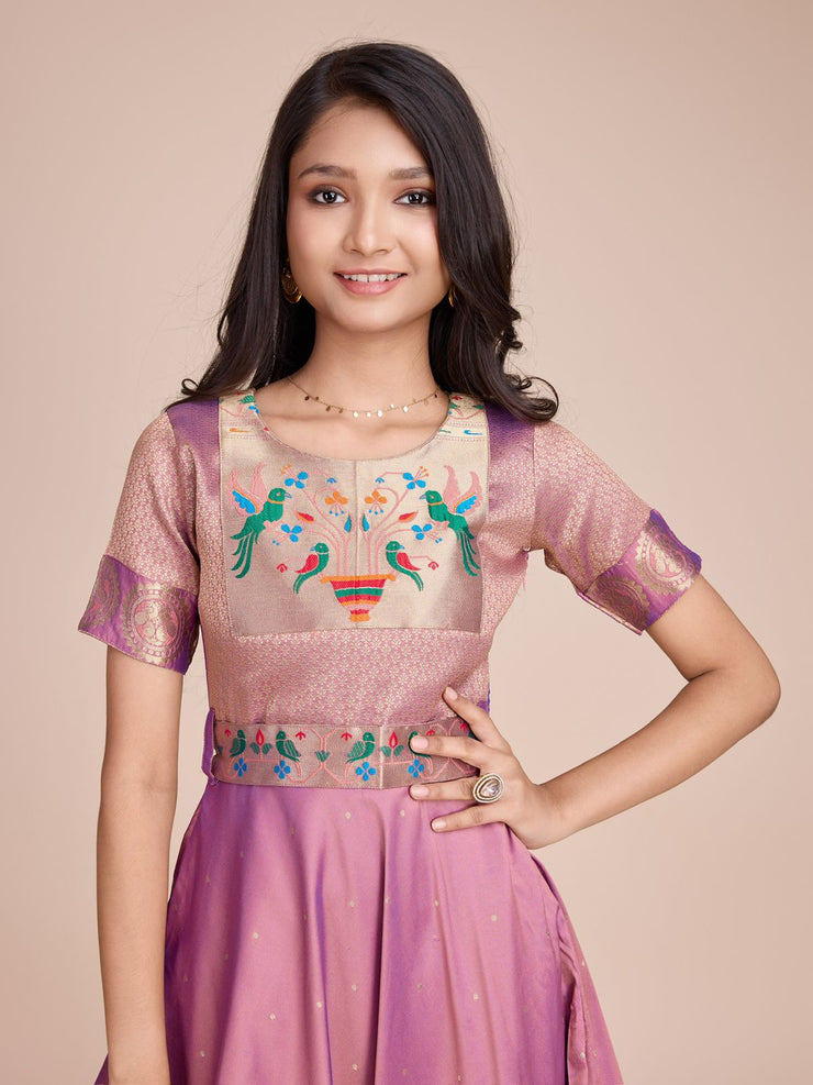 kids’ half-sleeve ethnic dress