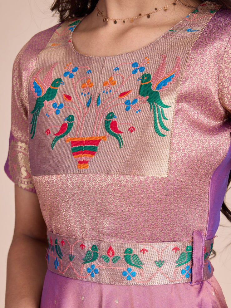 kids’ half-sleeve ethnic dress
