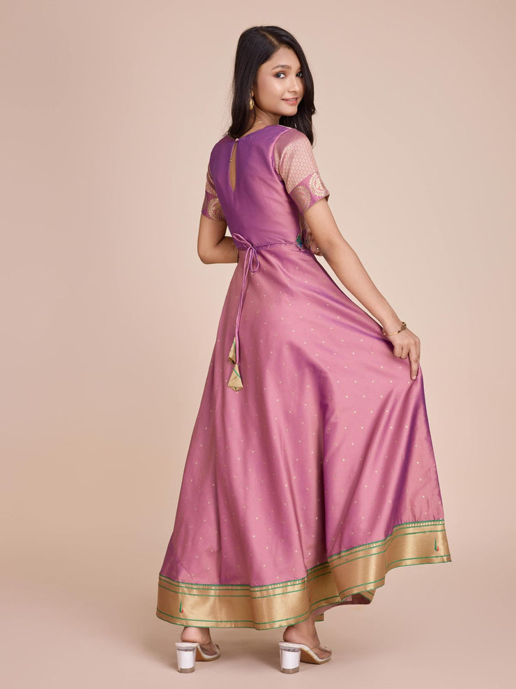 kids’ half-sleeve ethnic dress