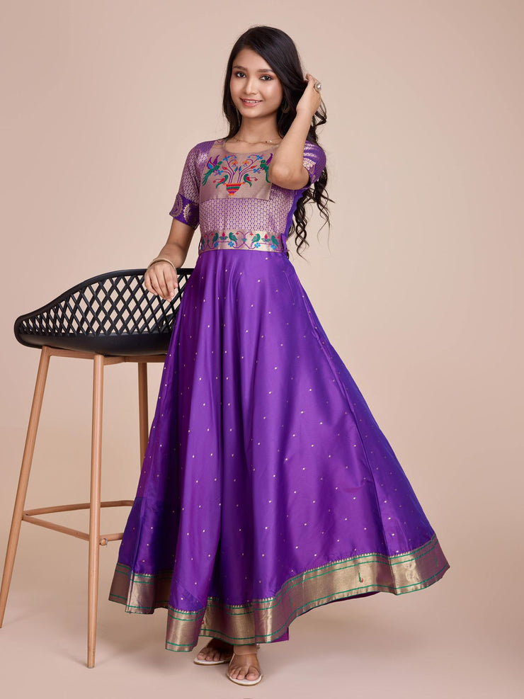 kids’ half-sleeve ethnic dress