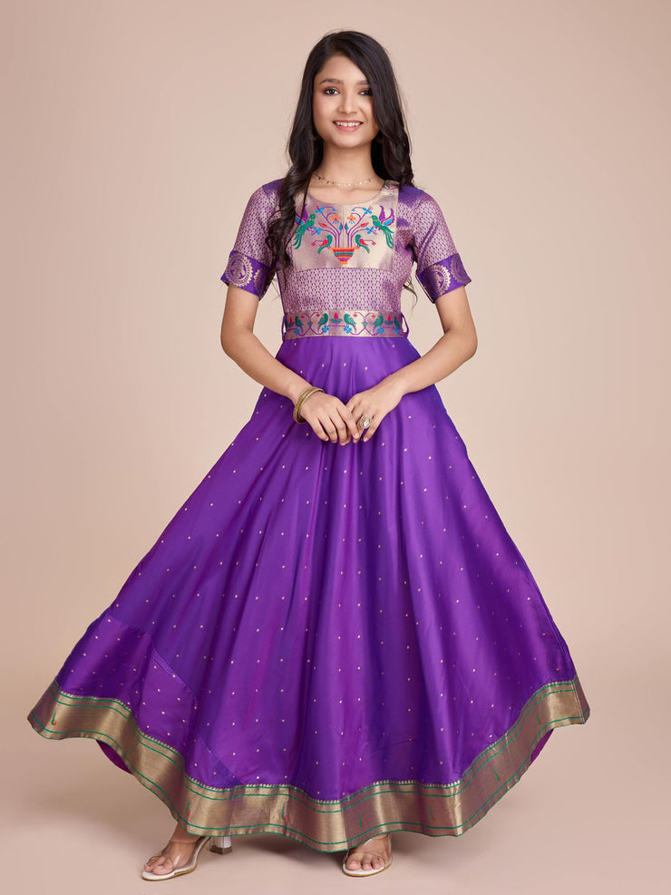kids’ half-sleeve ethnic dress