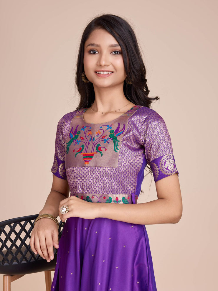 kids’ half-sleeve ethnic dress