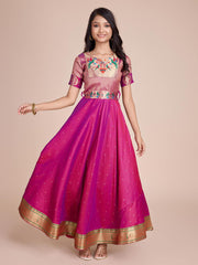 kids’ half-sleeve ethnic dress