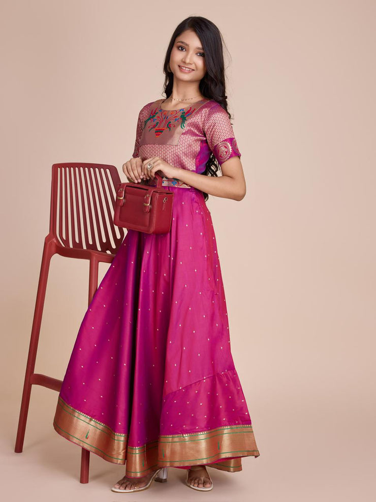 kids’ half-sleeve ethnic dress