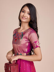 kids’ half-sleeve ethnic dress