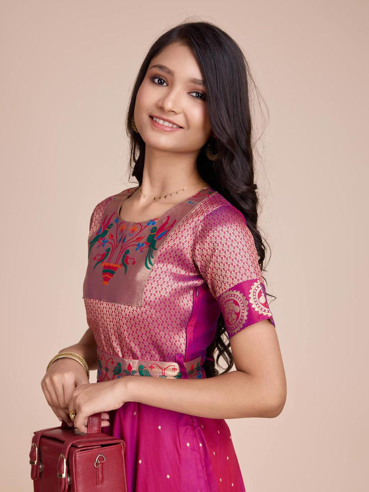 kids’ half-sleeve ethnic dress