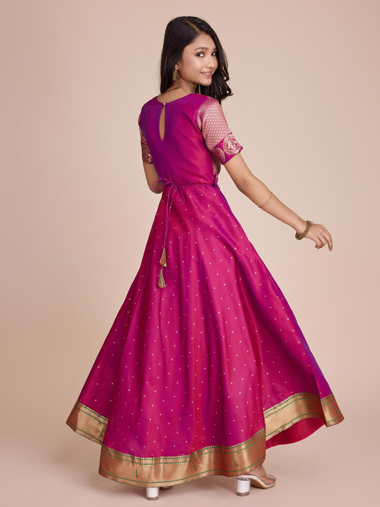 kids’ half-sleeve ethnic dress
