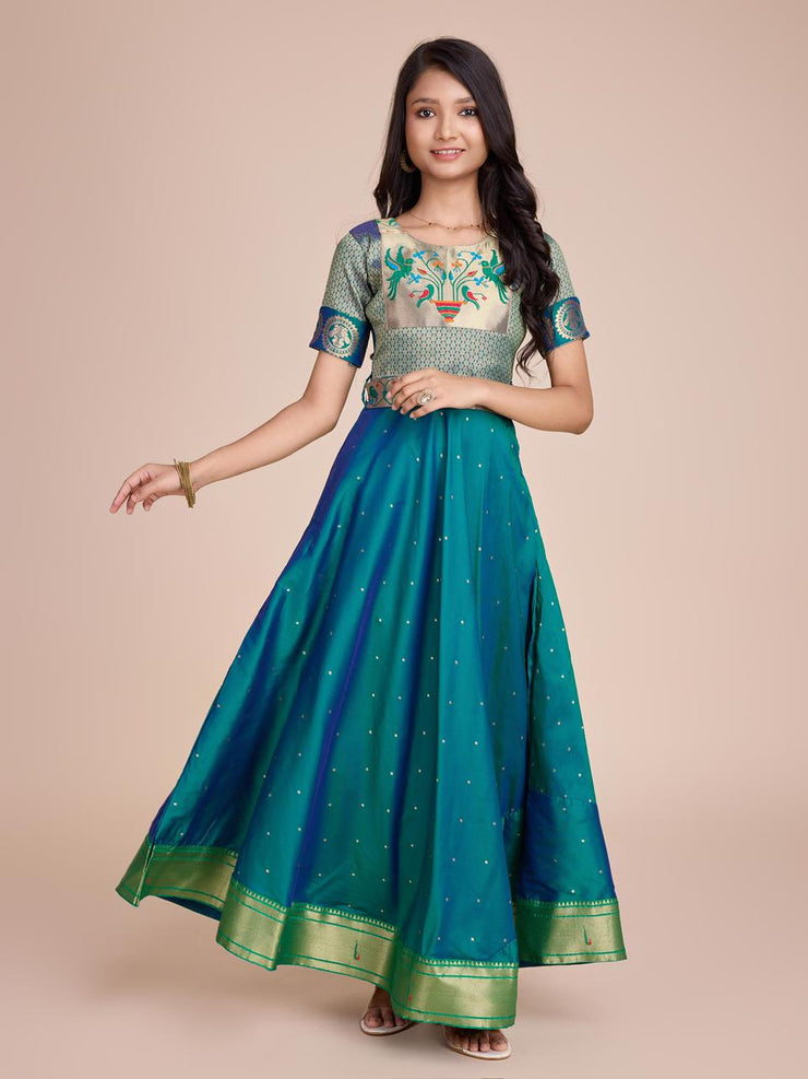 kids’ half-sleeve ethnic dress