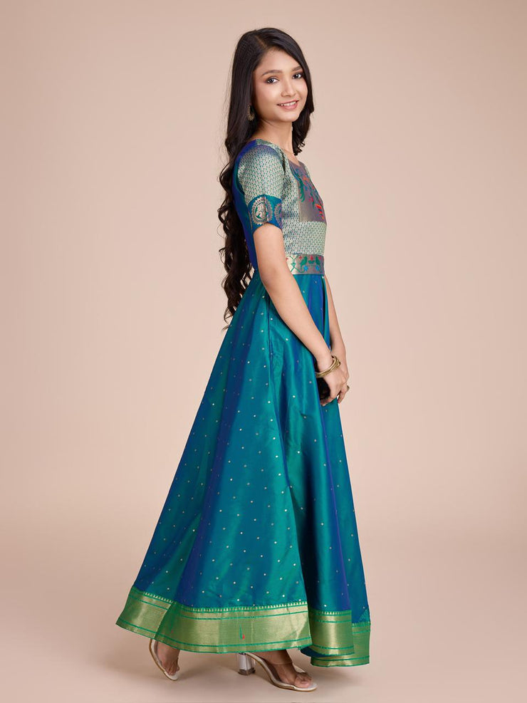 kids’ half-sleeve ethnic dress