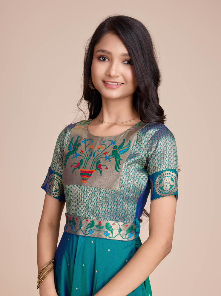 kids’ half-sleeve ethnic dress