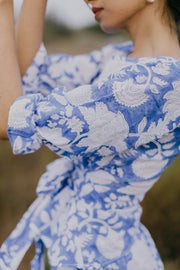 Blue and White Floral Cotton Co-ord Set
