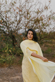 Yellow Chikankari Georgette Salwar Suit