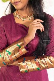 Maroon Paavai Silk Anarkali