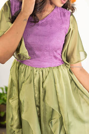 Green Sasha Georgette Maxi Dress