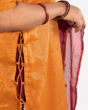 Manjal Veyil Silk Top & Duppatta Set