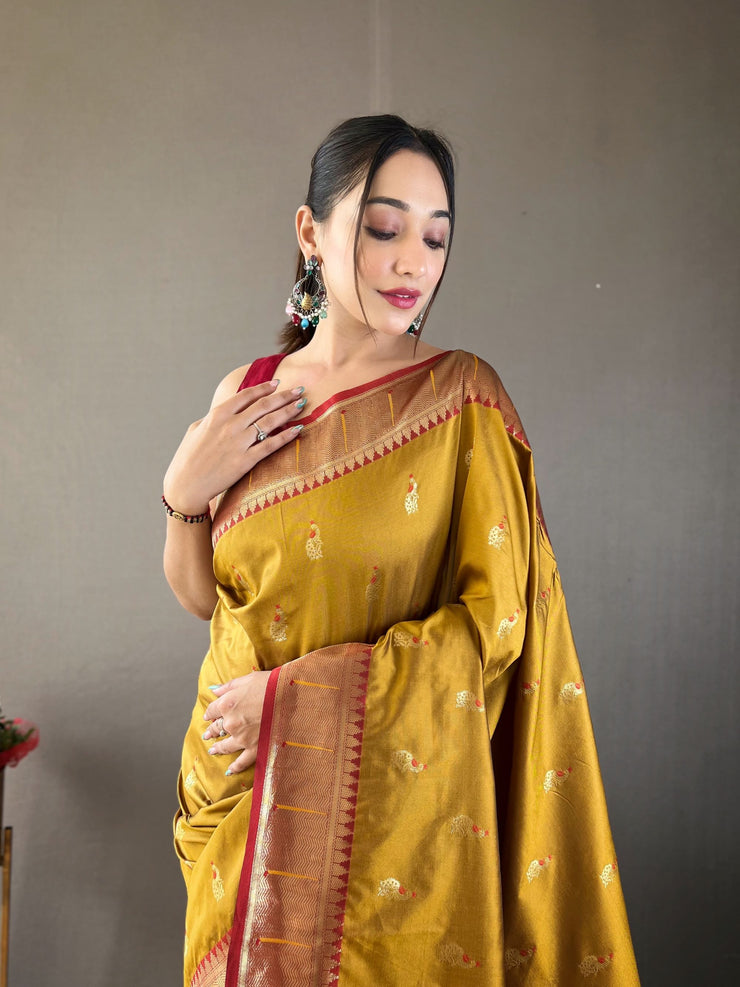 Rukmani Paithani Silk Saree