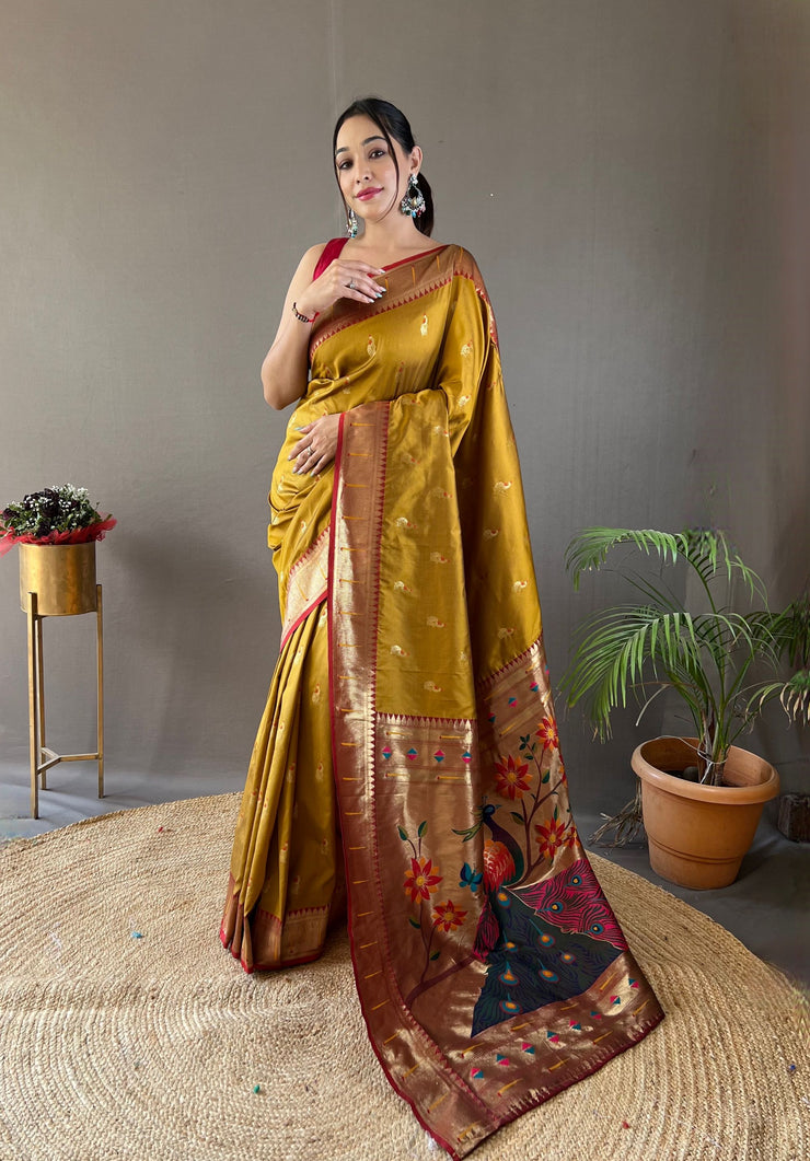 Rukmani Paithani Silk Saree