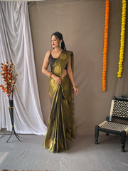 Tissue Silk Sarees with Zari Weaving