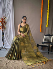 Tissue Silk Sarees with Zari Weaving