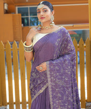 Pure Soft Silk Saree  With Cutwork Border