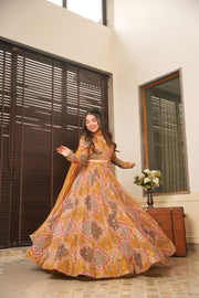 Dhanishta lehenga with Heavy  embroidery