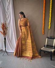 Tissue Silk Sarees with Zari Weaving