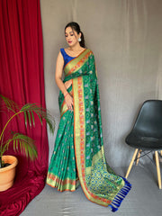 Katchi Patola Silk Saree With Meenakari Border