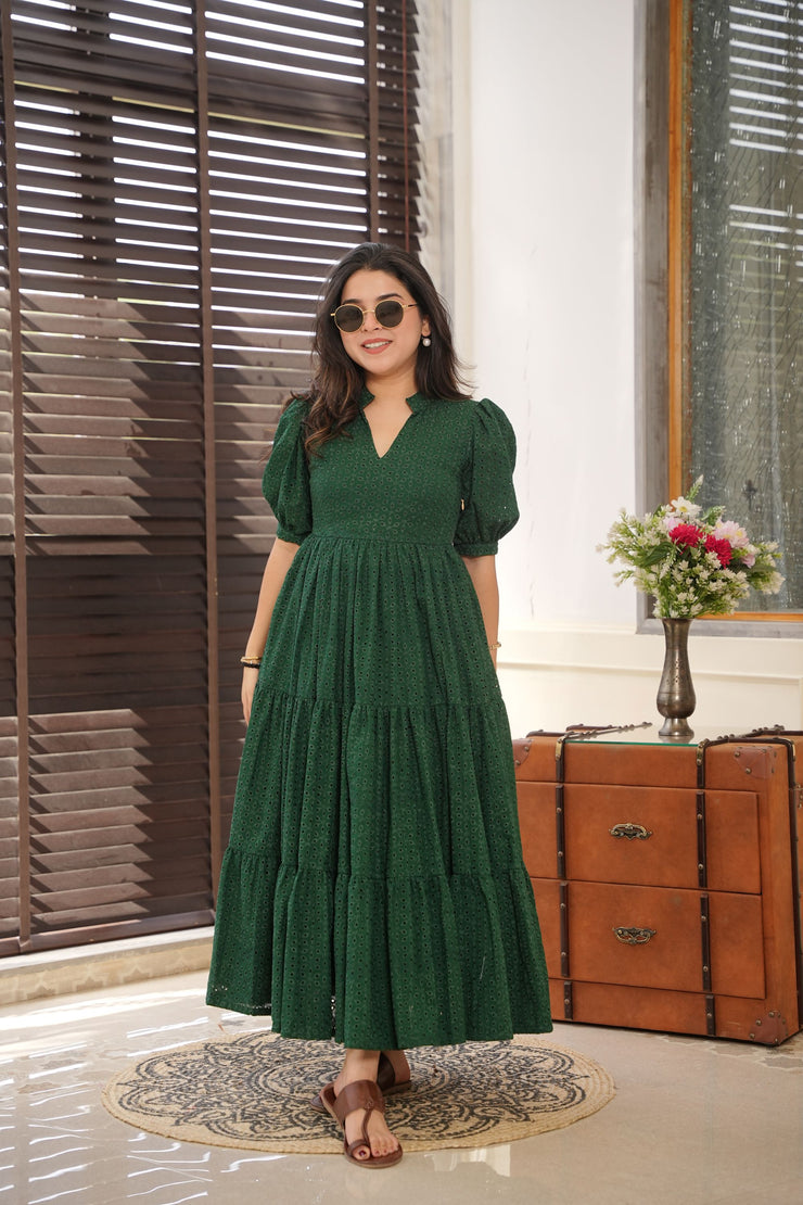 Garnet Green Cotton Dress