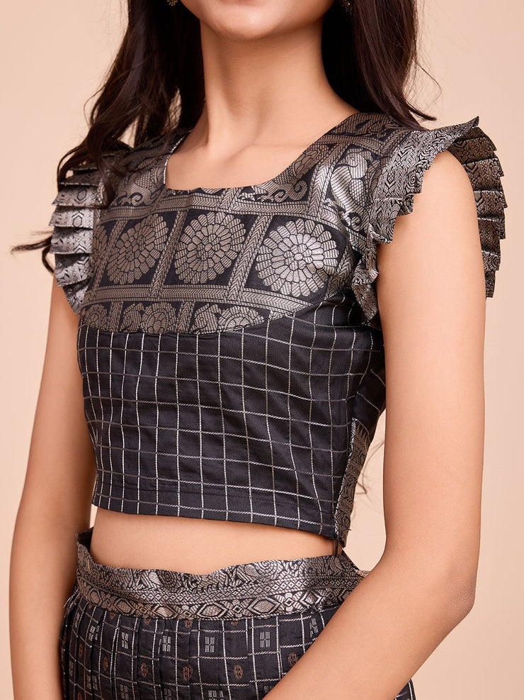Kids  Silk Sleeveless ethnic dress