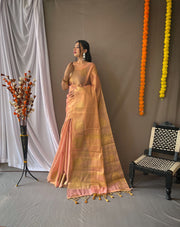 Tissue Silk Sarees with Zari Weaving