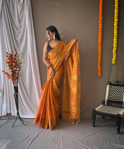 Tissue Silk Sarees with Zari Weaving