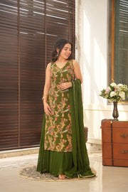 Green Heavy Embroidered Set