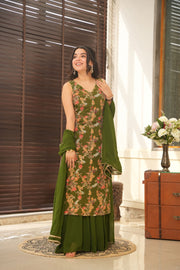 Green Heavy Embroidered Set