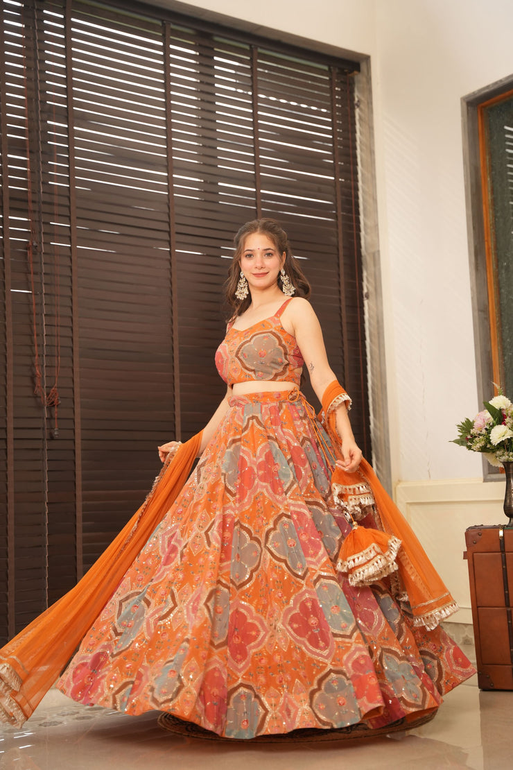 Sangiri Heavy embroidered lehenga set