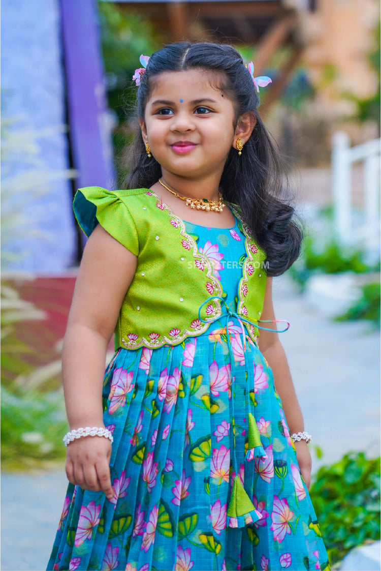 Pattu Frock Style Child Vasudevi Pattu Baby Dress 5-6 Years Shopzters