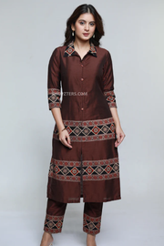 Elegant women kurtas featuring unique Ajrakh prints, blending art with tradition in every stitch.