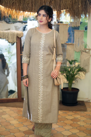 Elegant cotton embroidered kurta