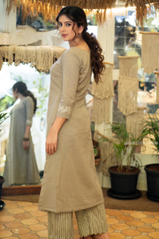 Elegant cotton embroidered kurta