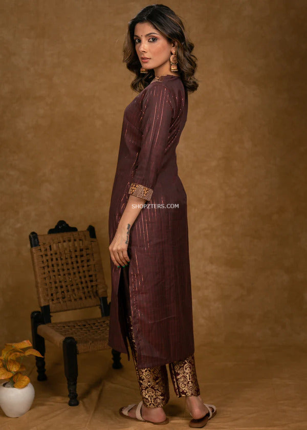 Buy Floral Brocade Layered Kurta with Pants Online at Best Prices in India  - JioMart.
